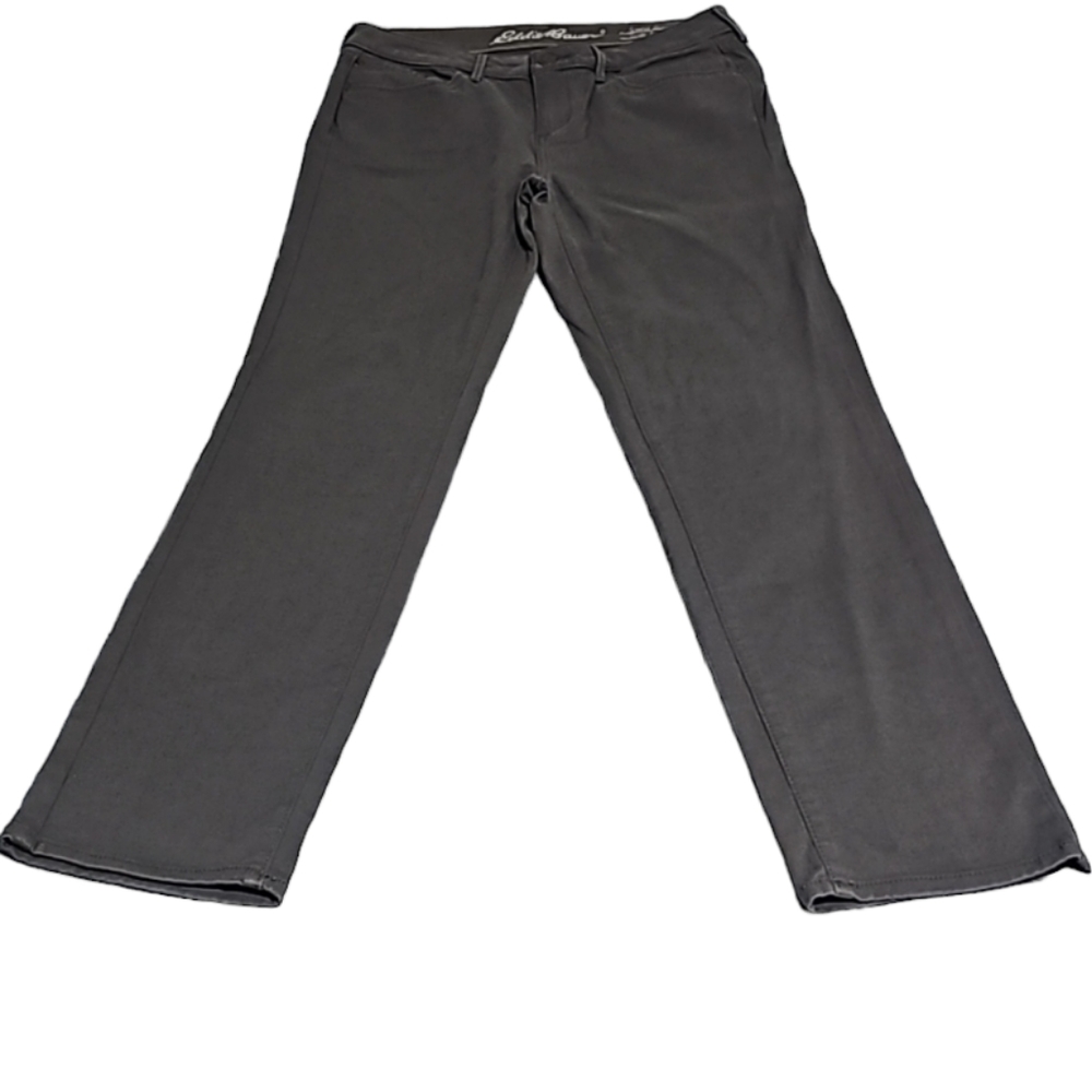 Eddie Bauer  Grey Elysian Slightly-Curvy High-Rise Slim Straight  Pant - Picture 4 of 16